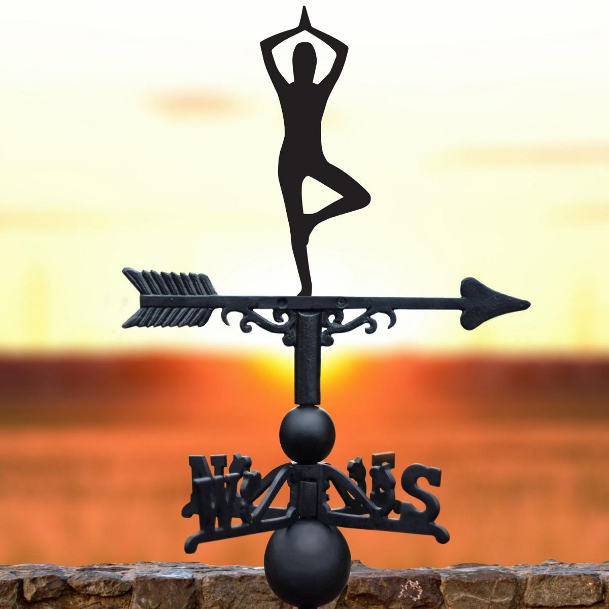 Yoga Tree Pose on Weathervane 