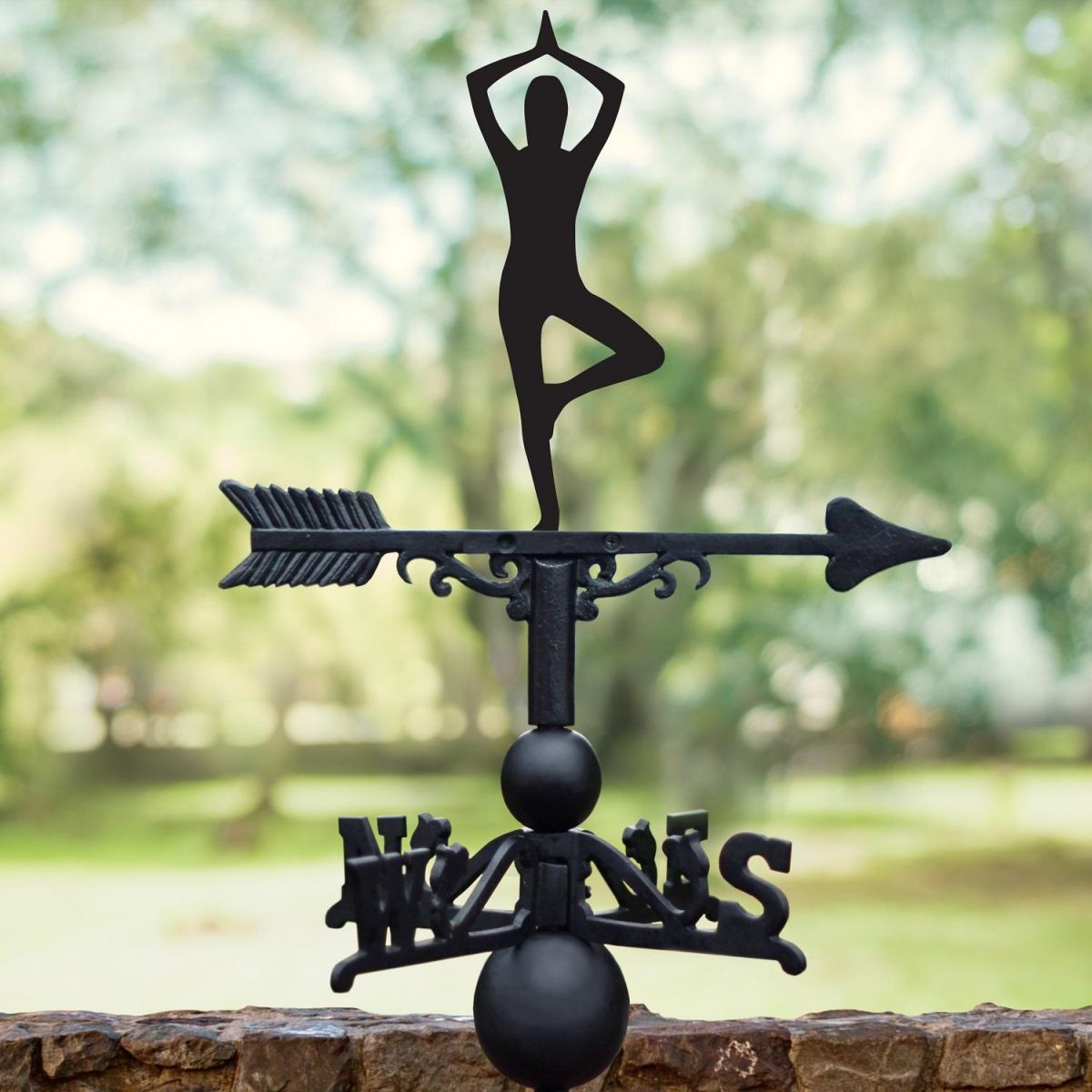Weathervane with Yoga Tree Pose 