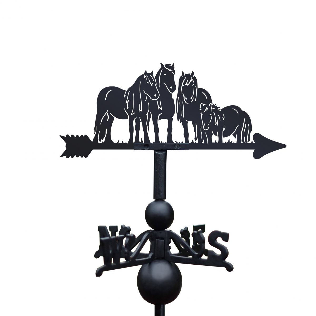 Shetland Ponies Weathervane Finished in Black Shetland Ponies Weathervane Finished in Black