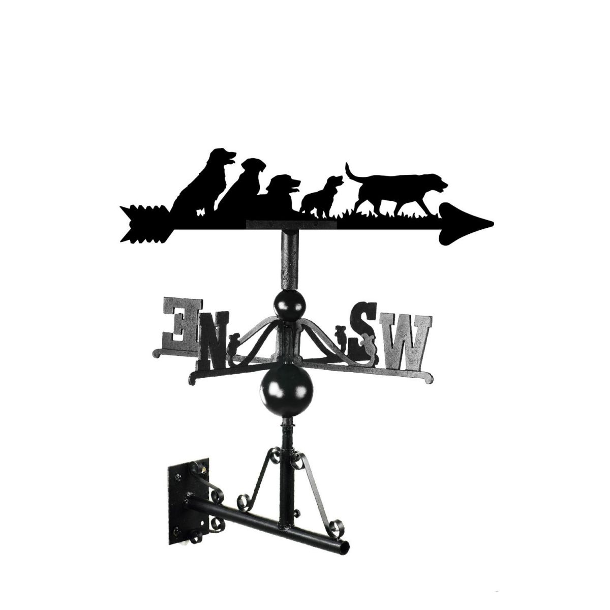 Group of Dogs Weathervane Mounted Group of Dogs Weathervane Mounted