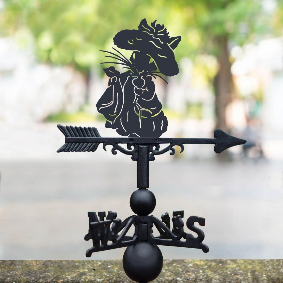 Mr Bunny Weathervane in Black 