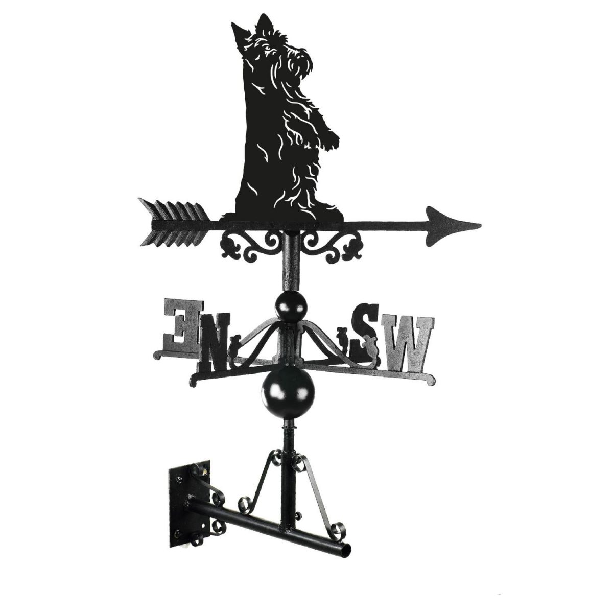 Scottish Terrier Weathervane Mounted Scottish Terrier Weathervane Mounted