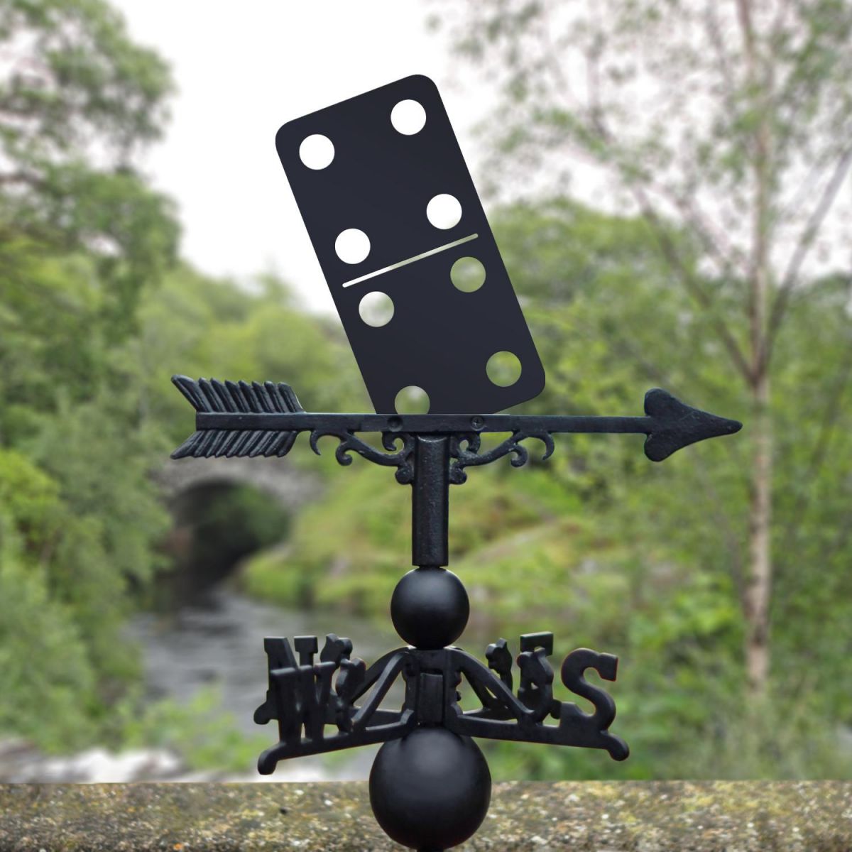 Double Four Domino Weathervane in Situ Double Four Domino Weathervane in Situ