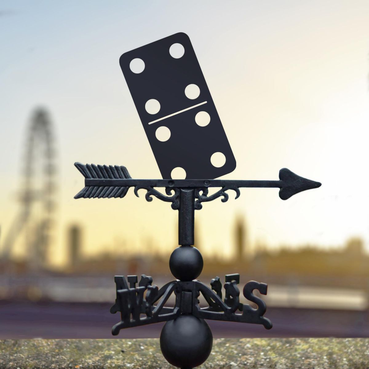 Double Four Domino Weathervane in Location Double Four Domino Weathervane in Location