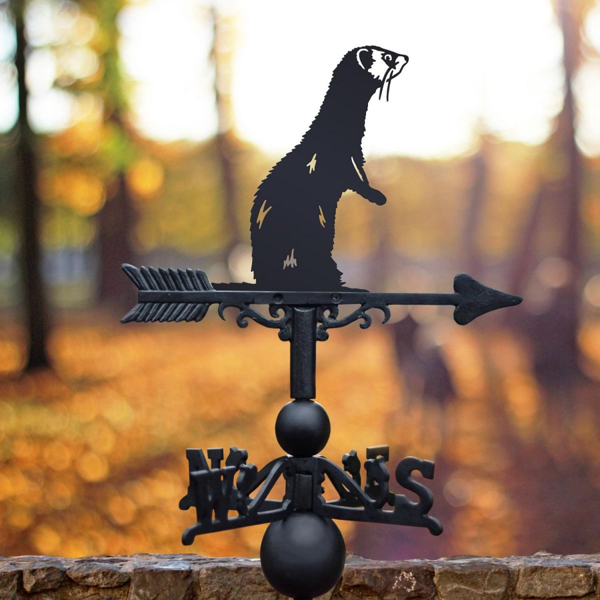 Weathervane with Standing Ferret Design 
