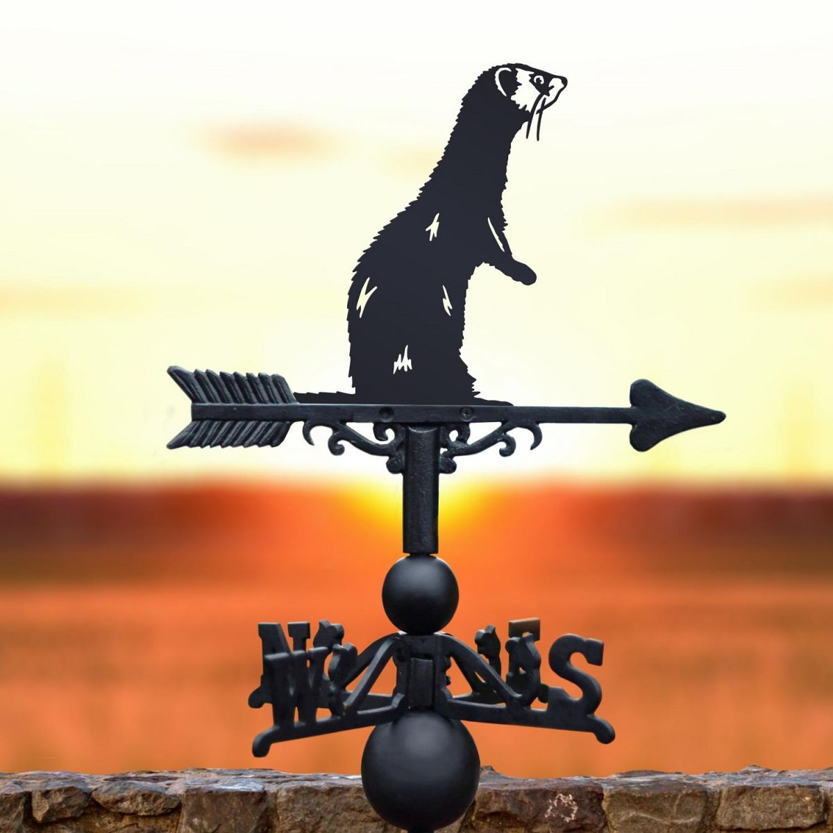 Ferret Weathervane in Full 