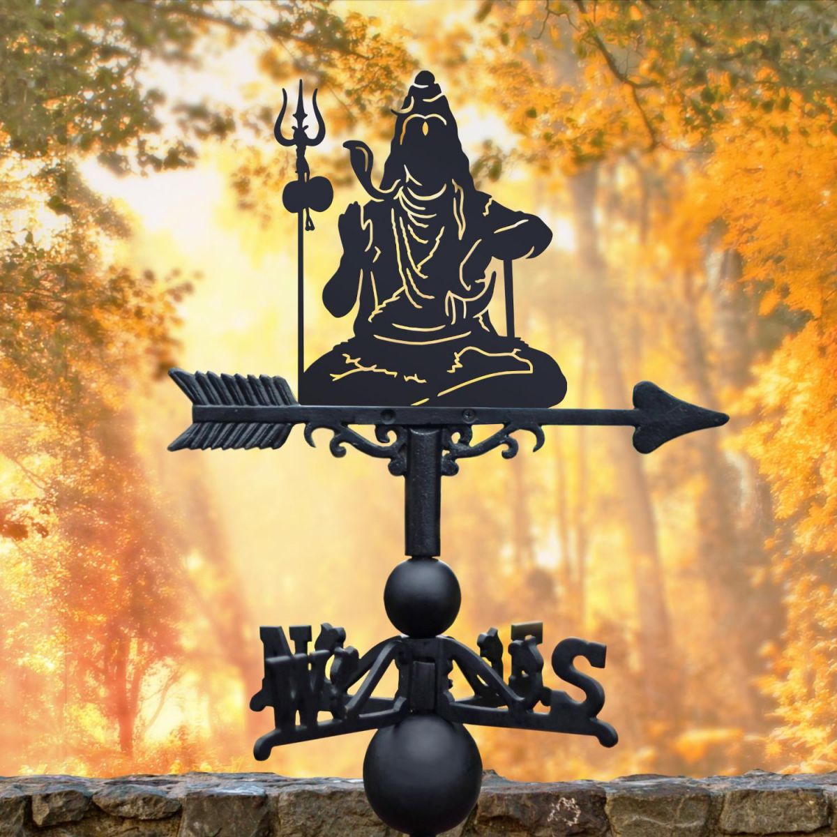 Shiva the Hindu God Weathervane with Situ