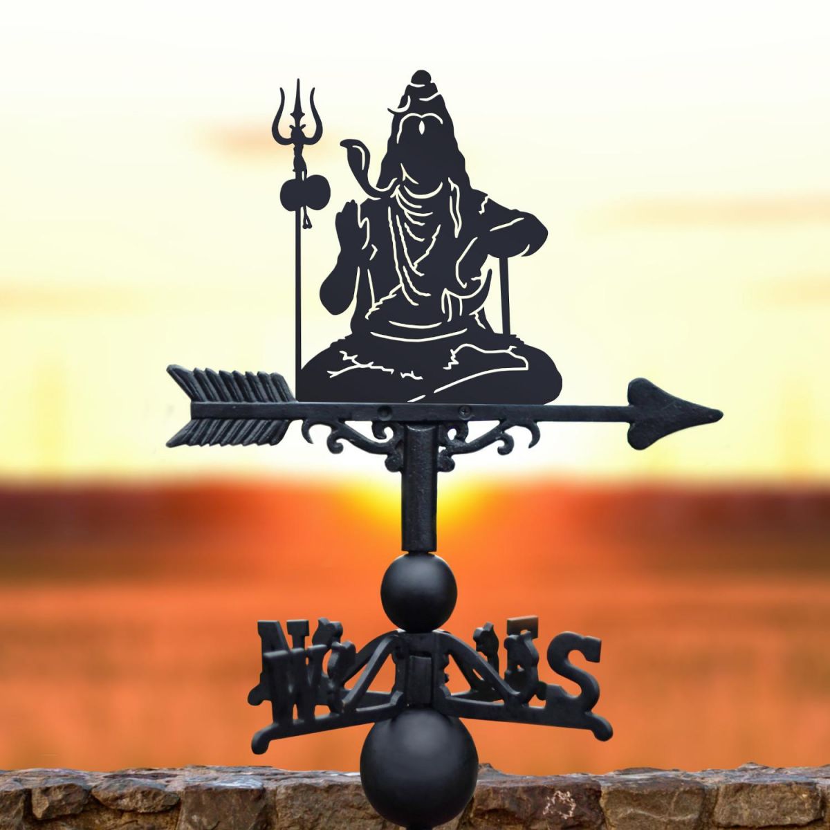 Shiva the Hindu God Steel and Cast Iron Weathervane