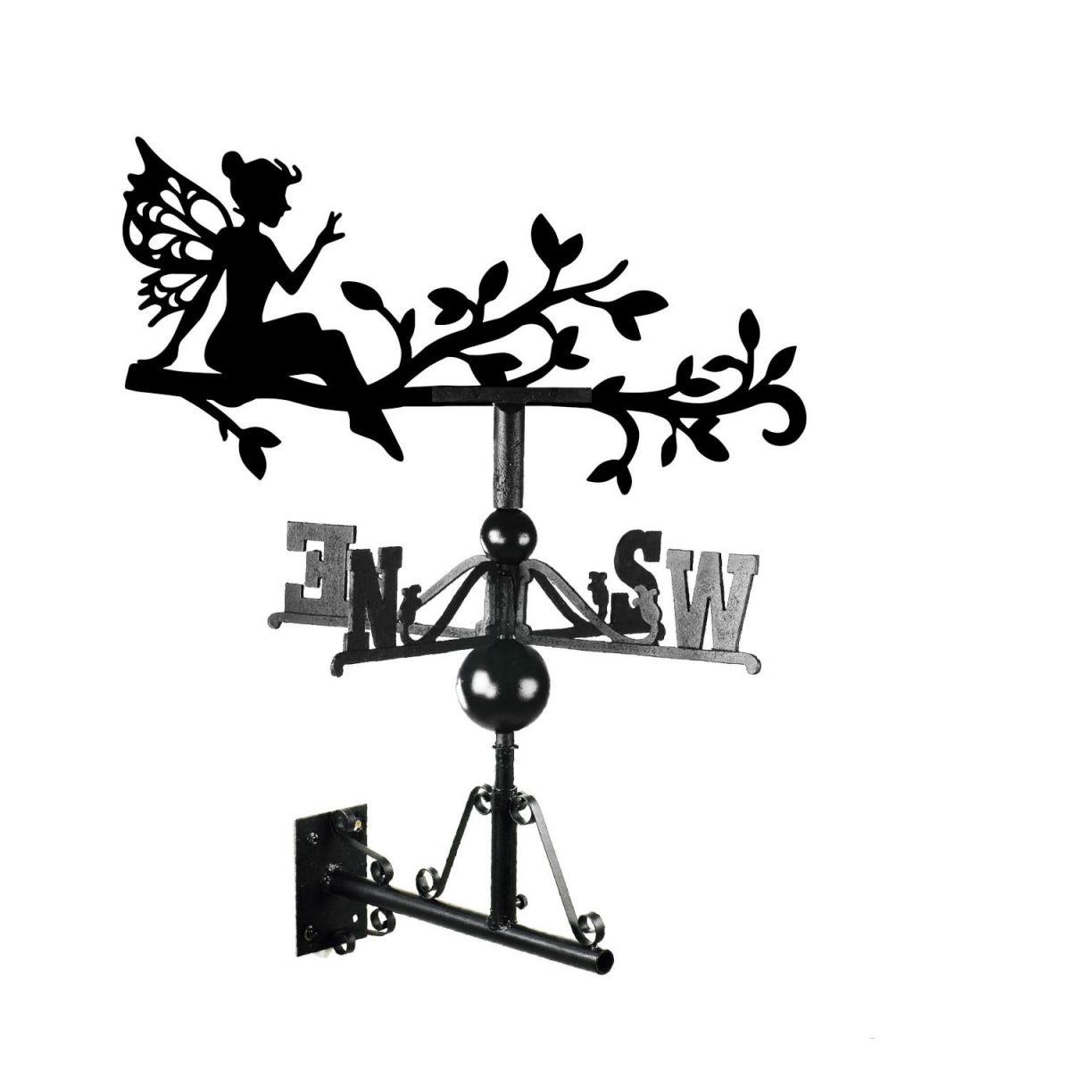 Sitting Fairy on Branch Weathervane Mounted Sitting Fairy on Branch Weathervane Mounted