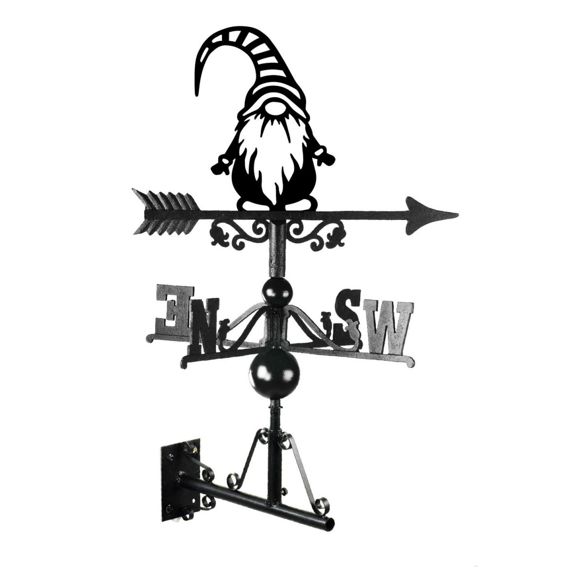 Gonk with Striped Hat Weathervane Mounted