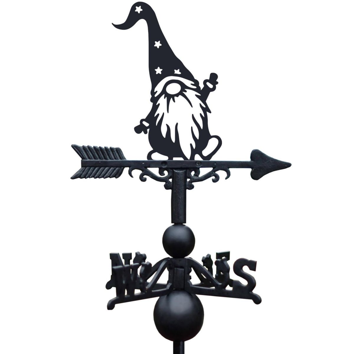 Gonk with Star Hat Weathervane on White Background