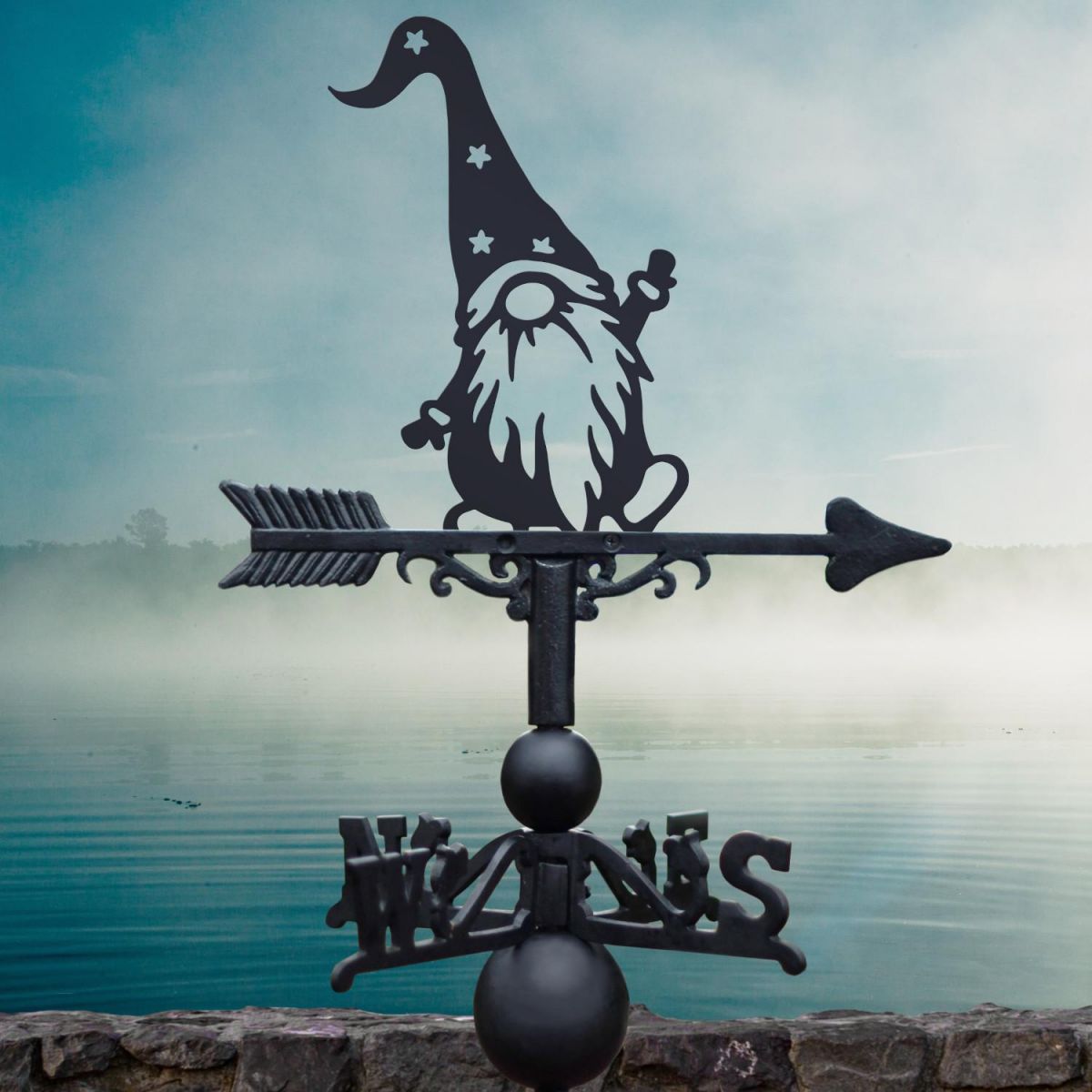 Weathervane with Gonk with Star Hat Topper