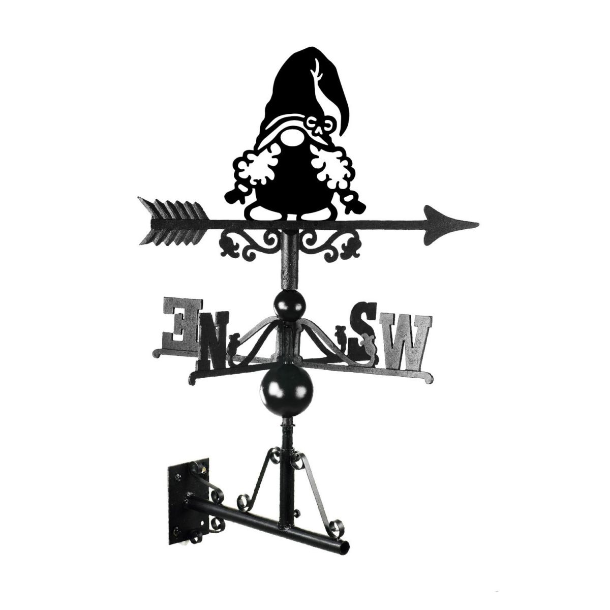 Gonk with Curly Hair Weathervane Mounted