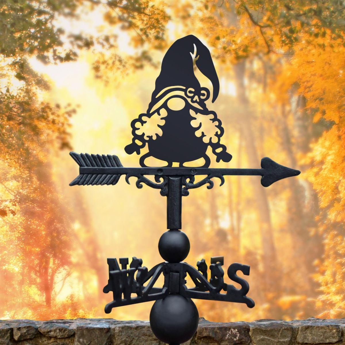 Weathervane with Gonk with Curly Hair Motif