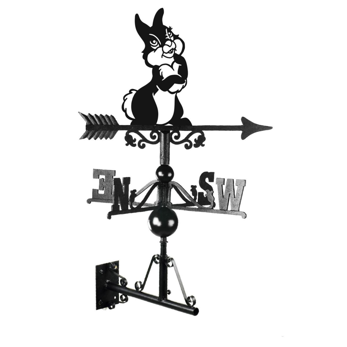 Cartoon Rabbit Weathervane Mounted Cartoon Rabbit Weathervane Mounted