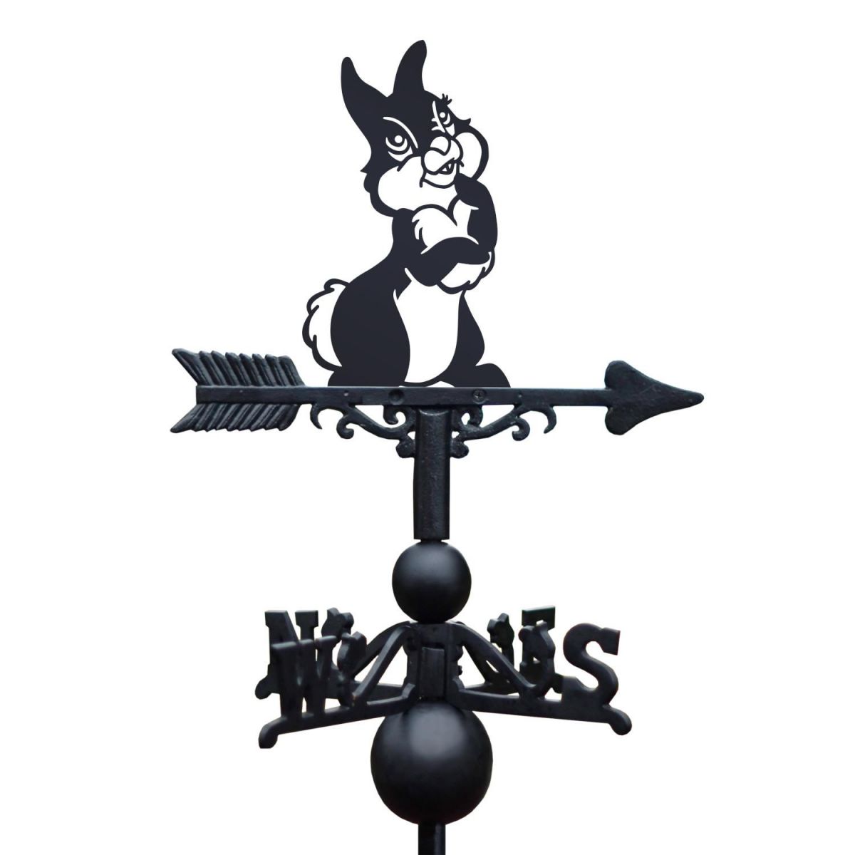 Cartoon Rabbit Weathervane on White Background Cartoon Rabbit Weathervane on White Background