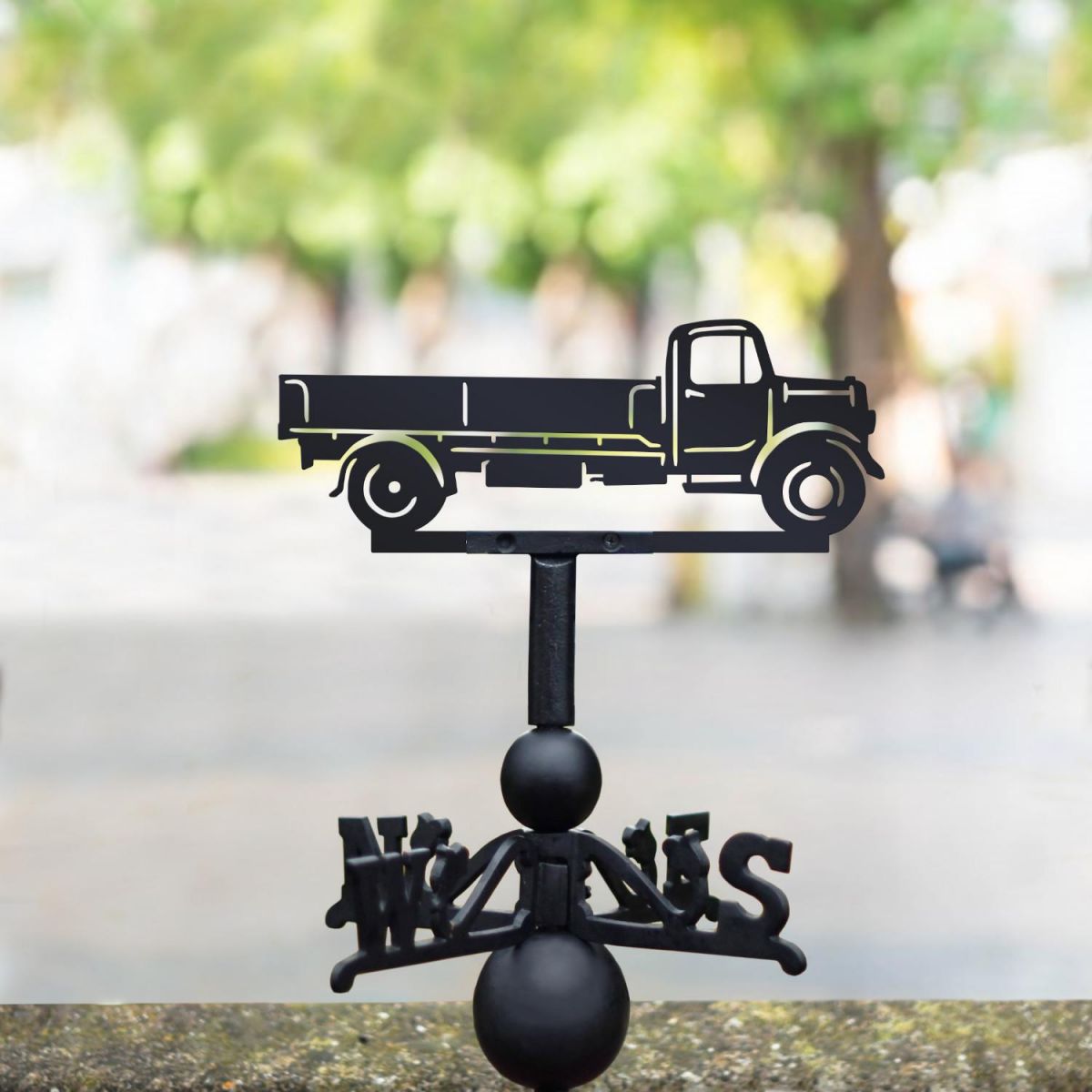 Cast Iron and Steel Weathervane with Bedford O-Type Lorry Motif