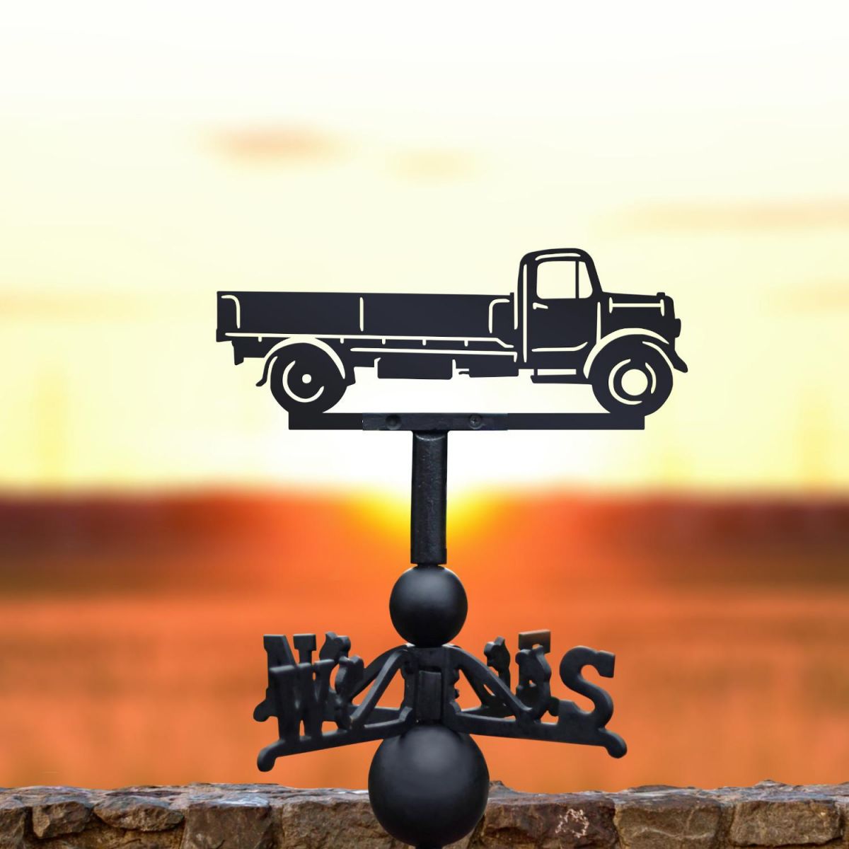 Bedford O-Type Lorry Weathervane at Sunset