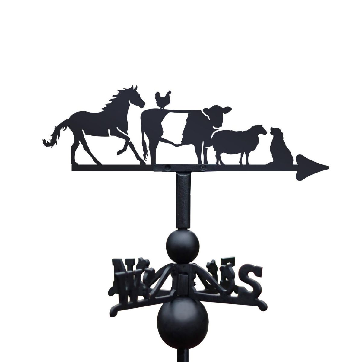 Farm Animal Weathervane on White Background