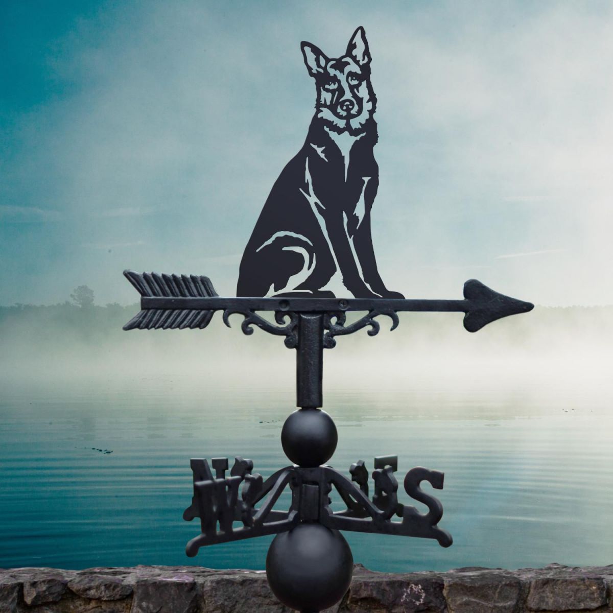 Weathervane with German Shepherd Topper