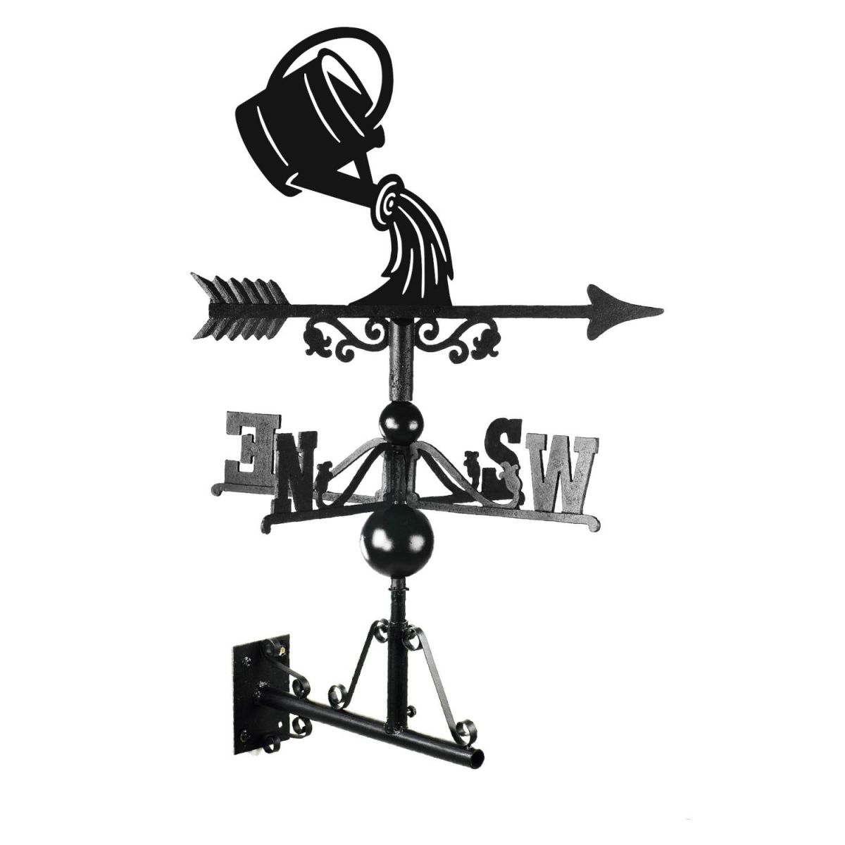 Pouring Watering Can Weathervane Mounted