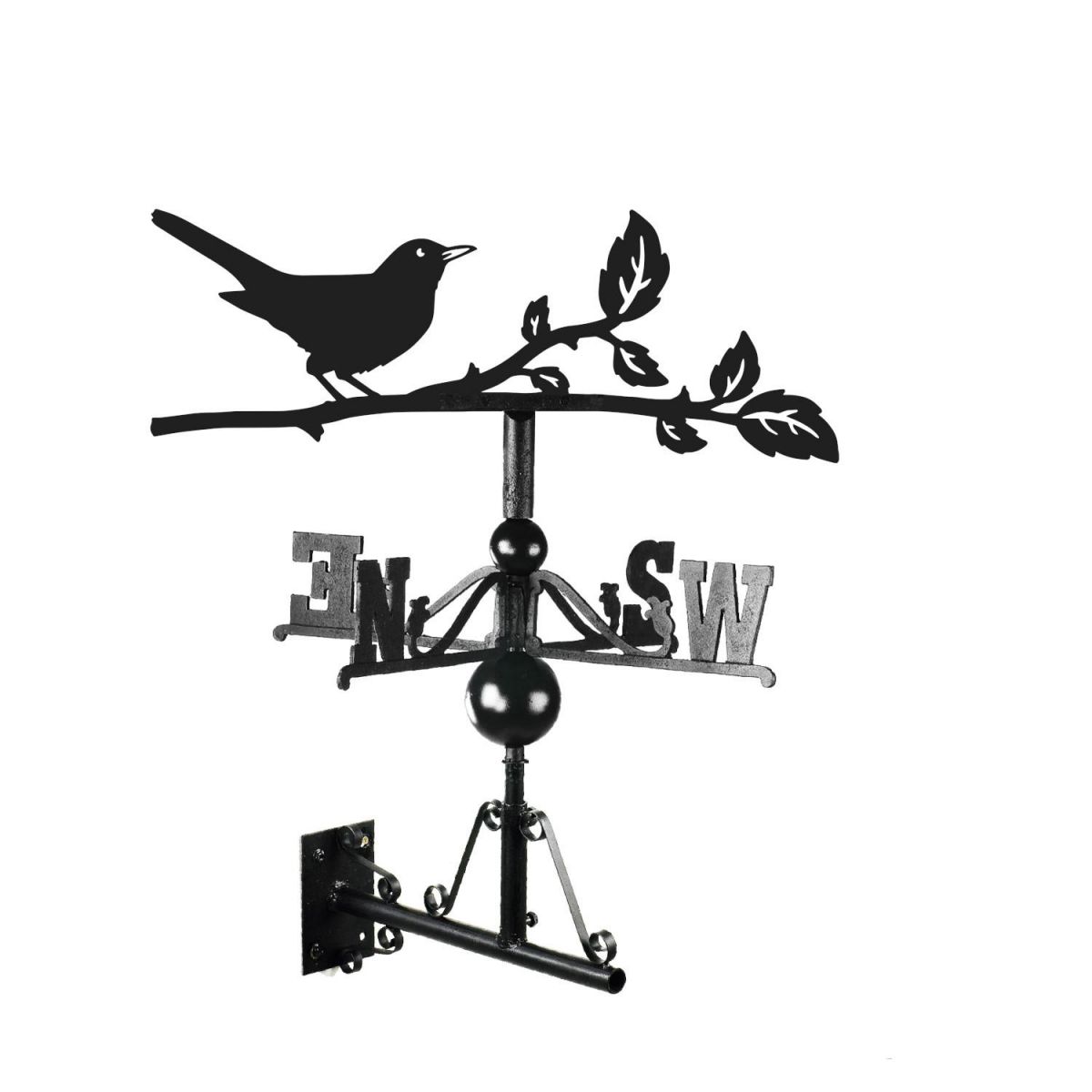 Blackbird Weathervane Mounted