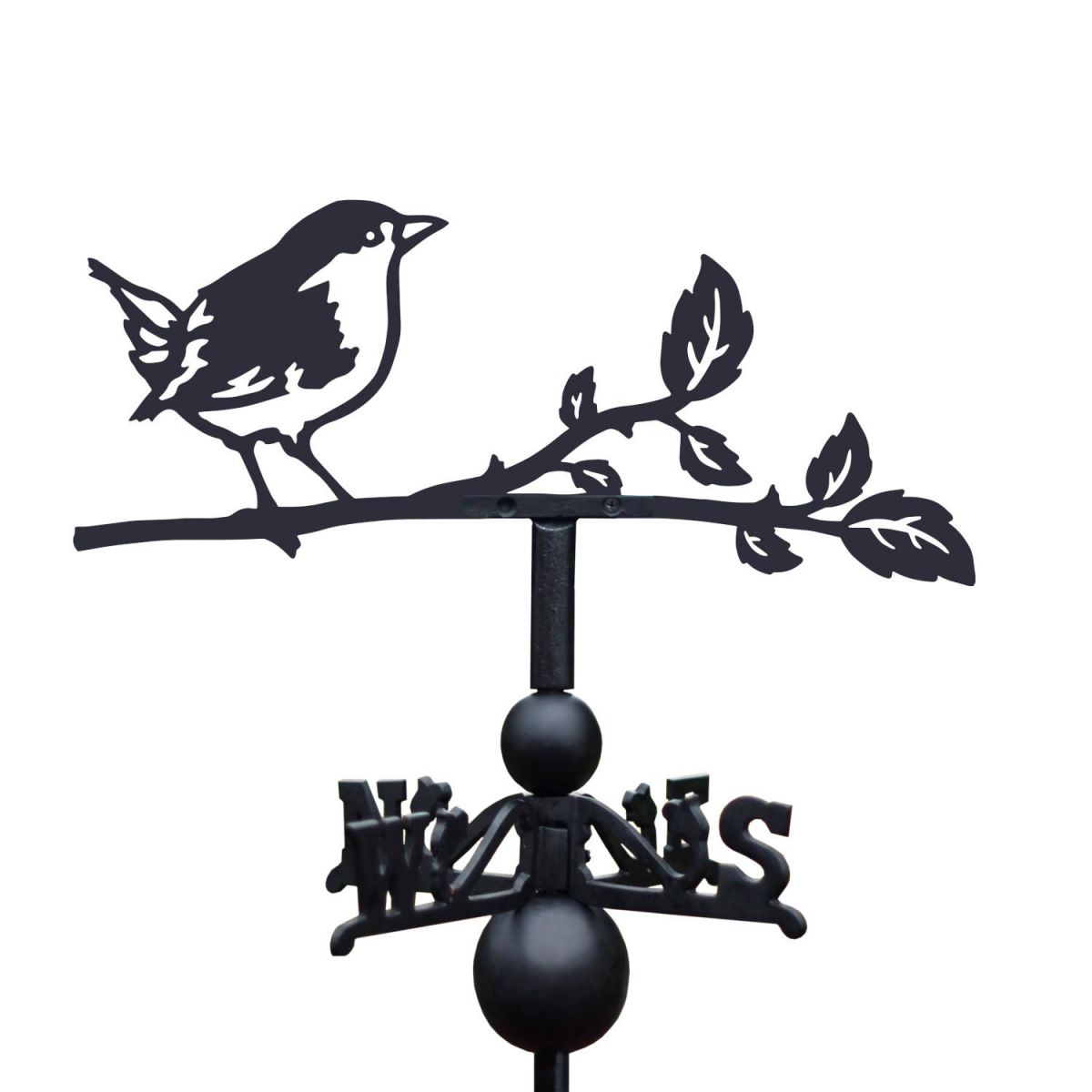 Wren Weathervane on White Background