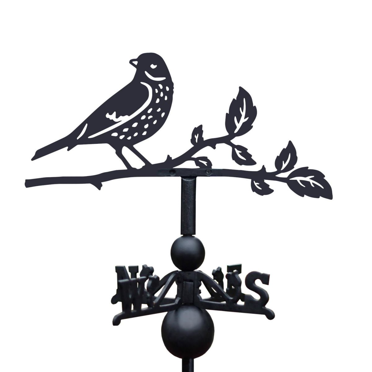 Thrush Weathervane on White Background