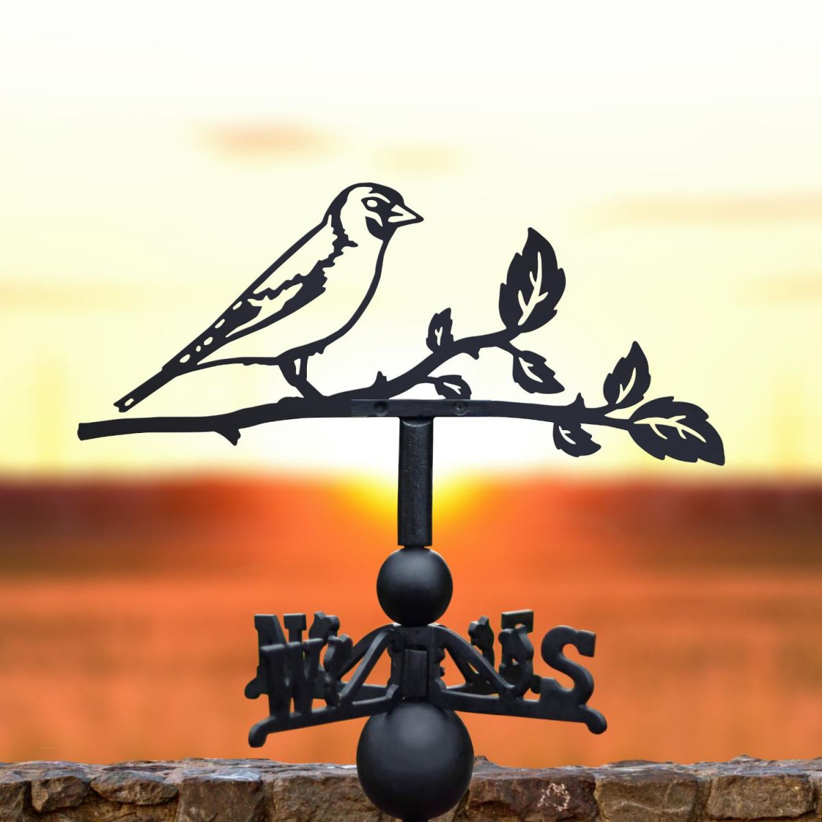 Goldfinch Weathervane at Sunset Goldfinch Weathervane at Sunset