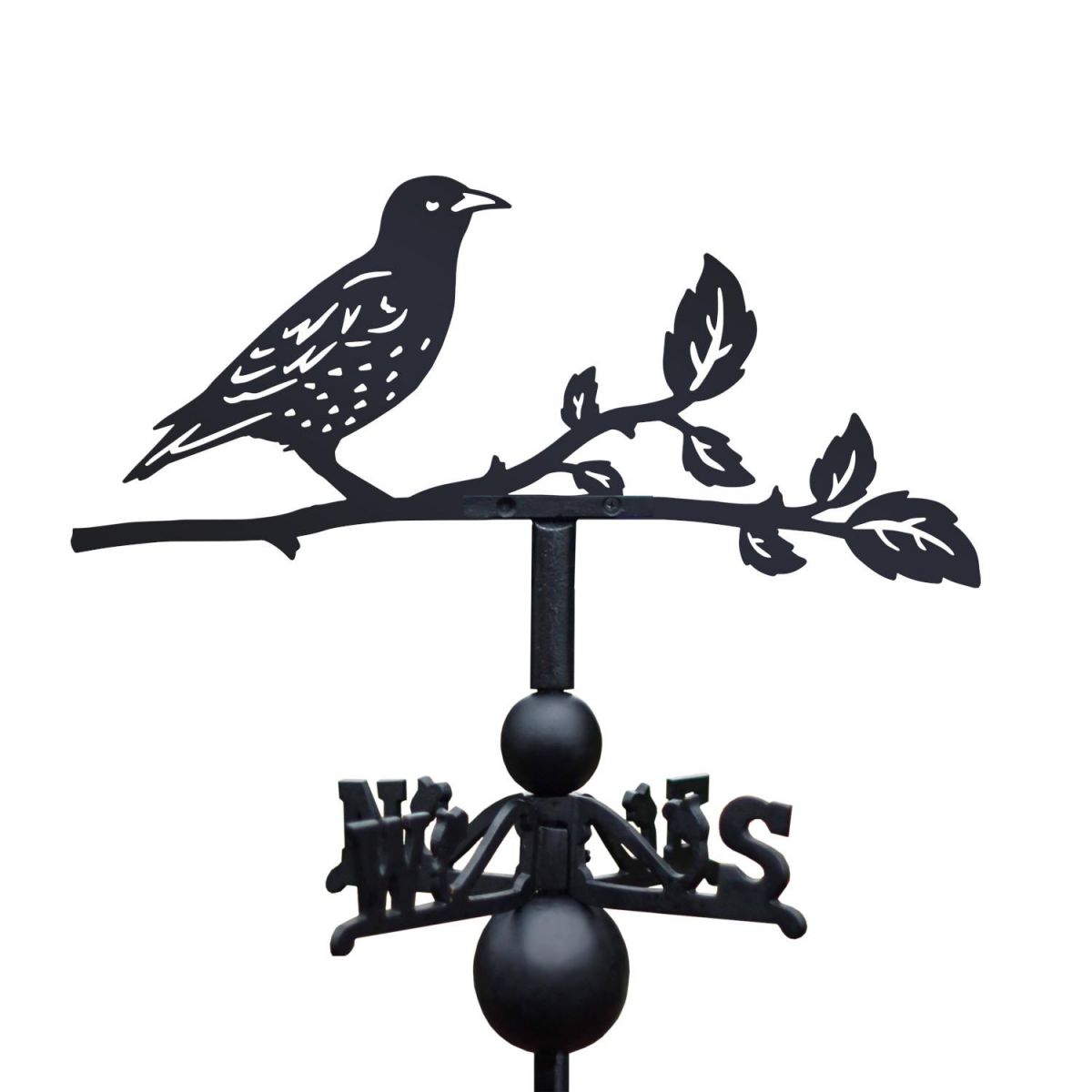 Starling Weathervane on White Background Starling Weathervane on White Background
