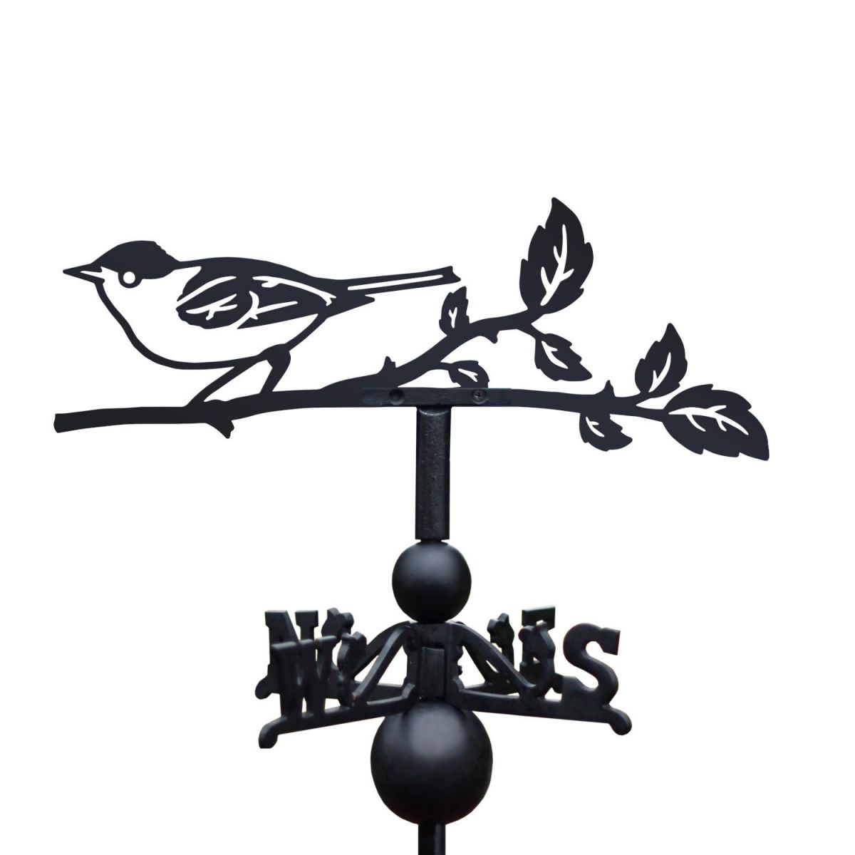 Black Cap Weathervane on White Background