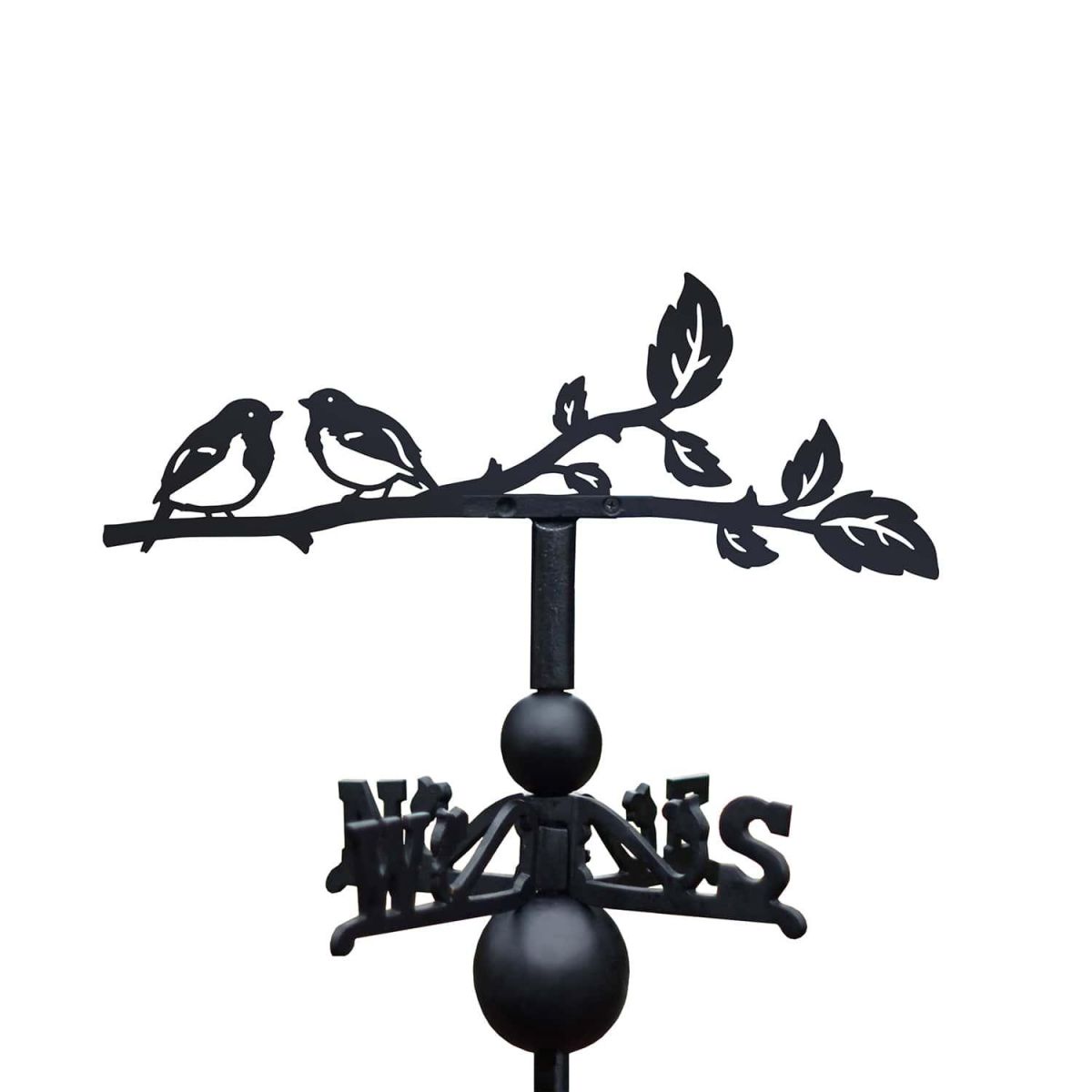 Close-Up of Cast Iron & Steel Pair of Robins Weathervane