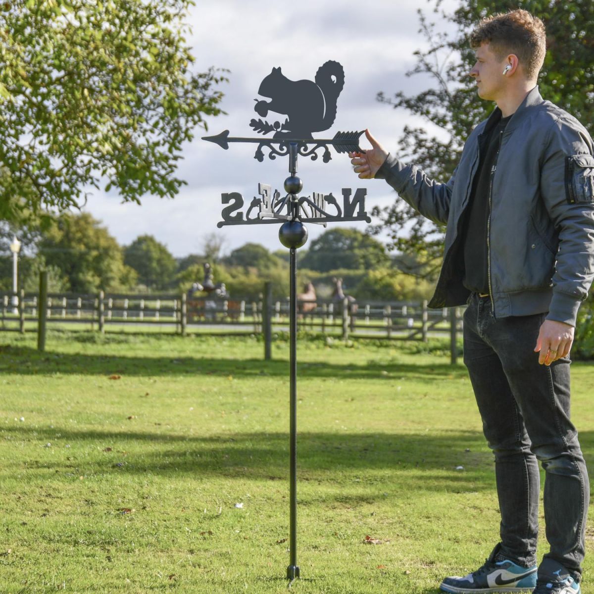 Squirrel Free Standing Weathervane to Scale