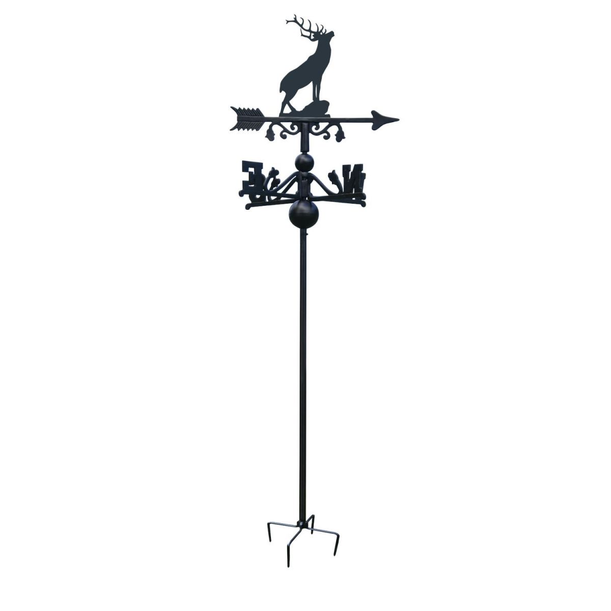 Stag Free Standing Weathervane on White Background Stag Free Standing Weathervane on White Background