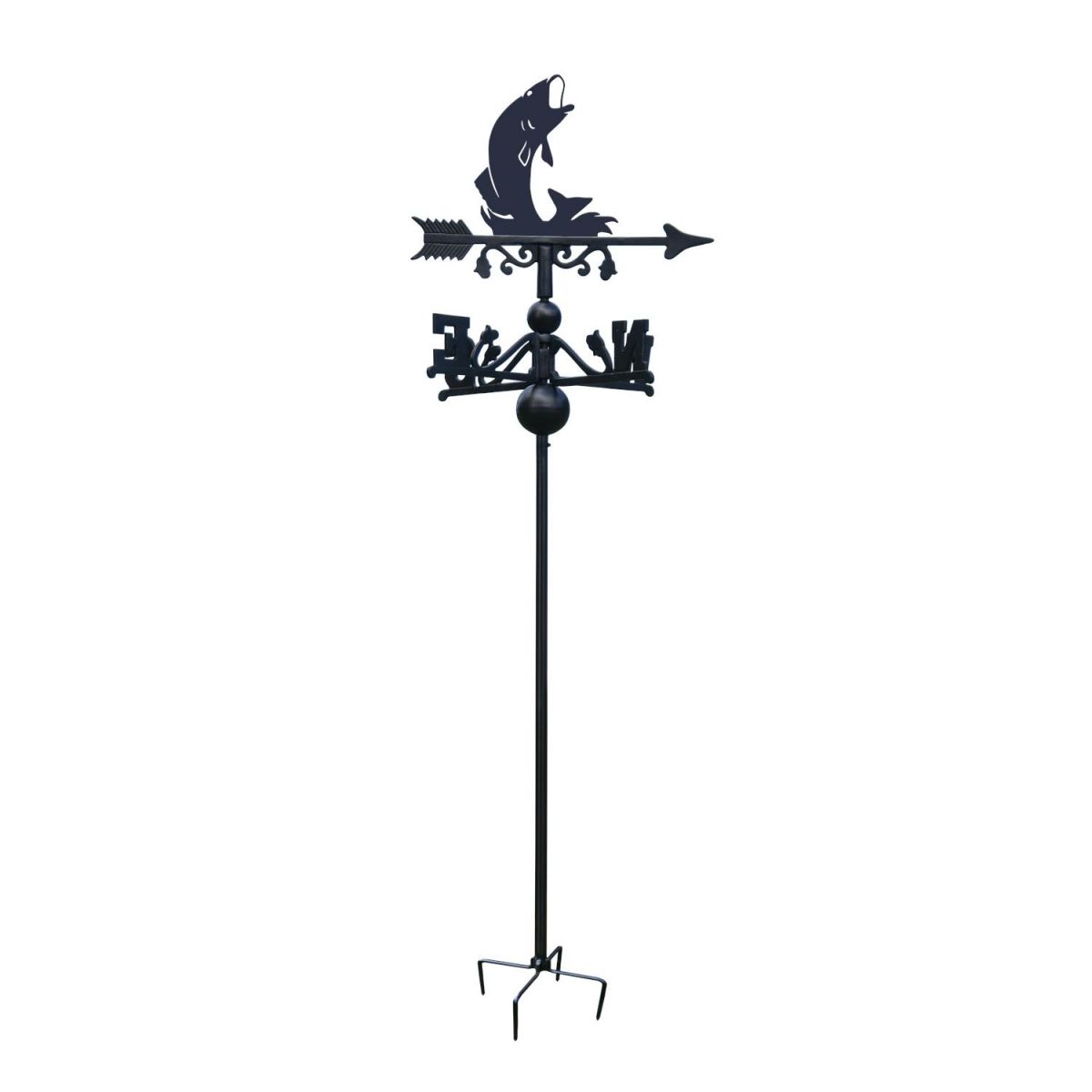 Fish Free Standing Weathervane on White Background