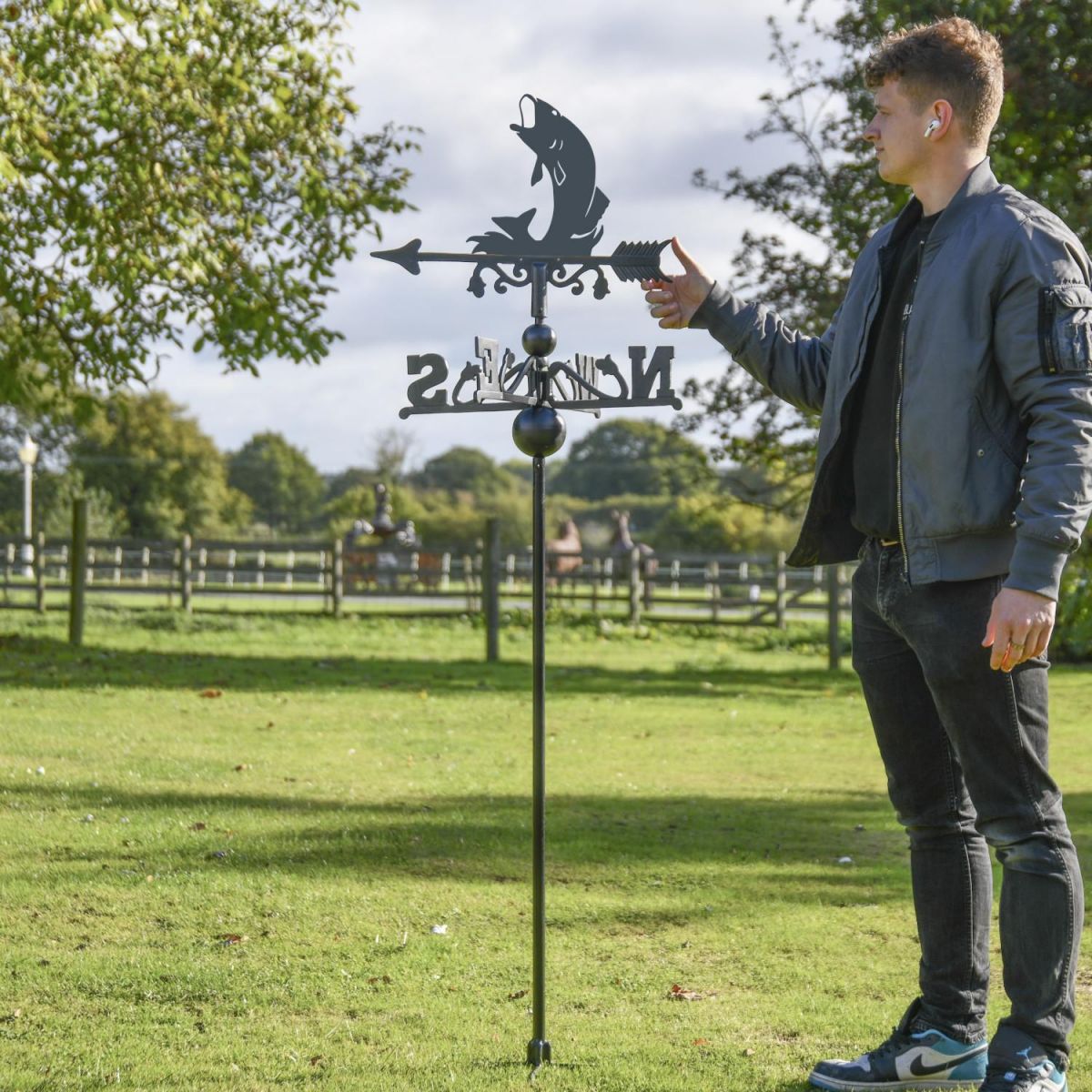 Fish Free Standing Weathervane to Scale