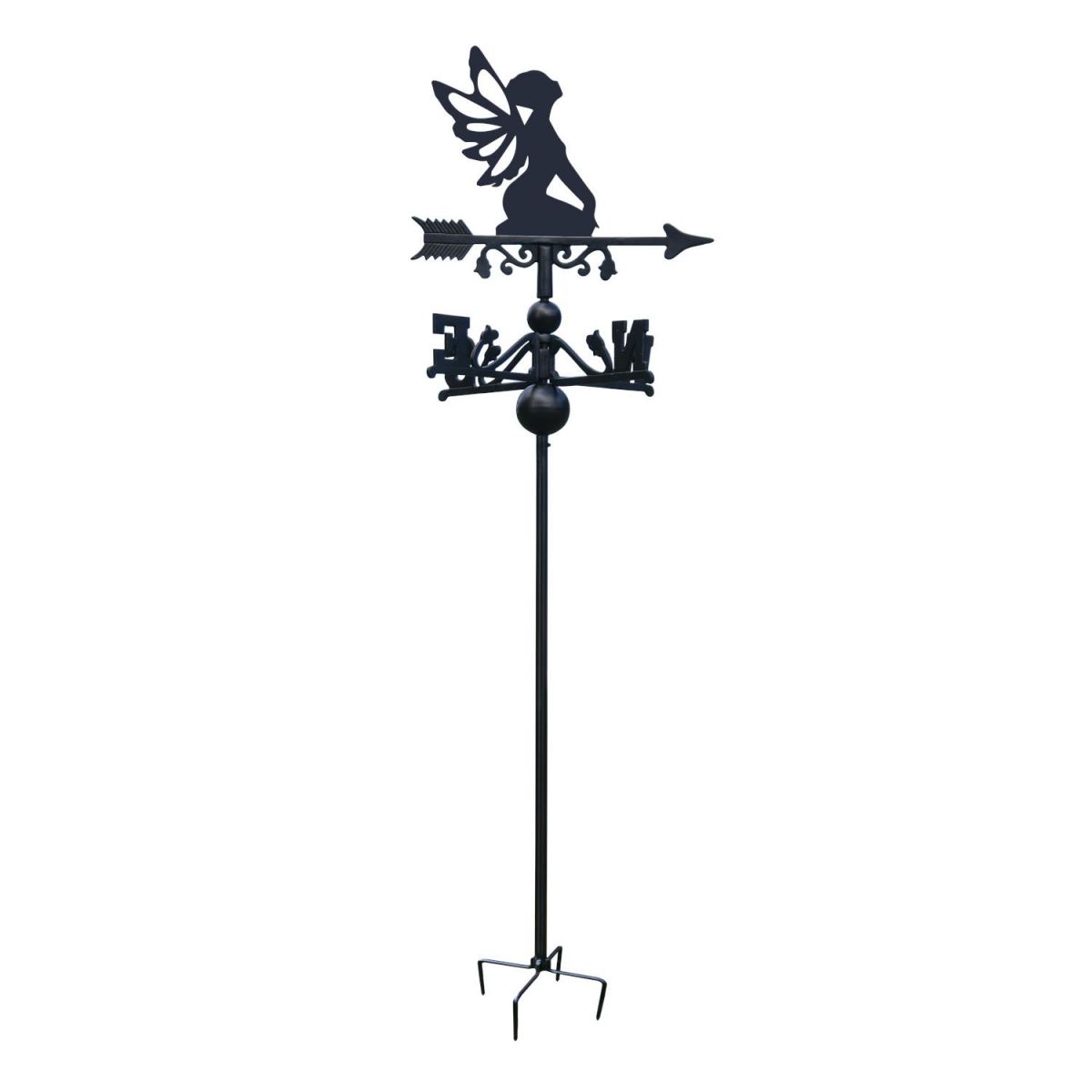 Sitting Fairy Free Standing Weathervane on White Background