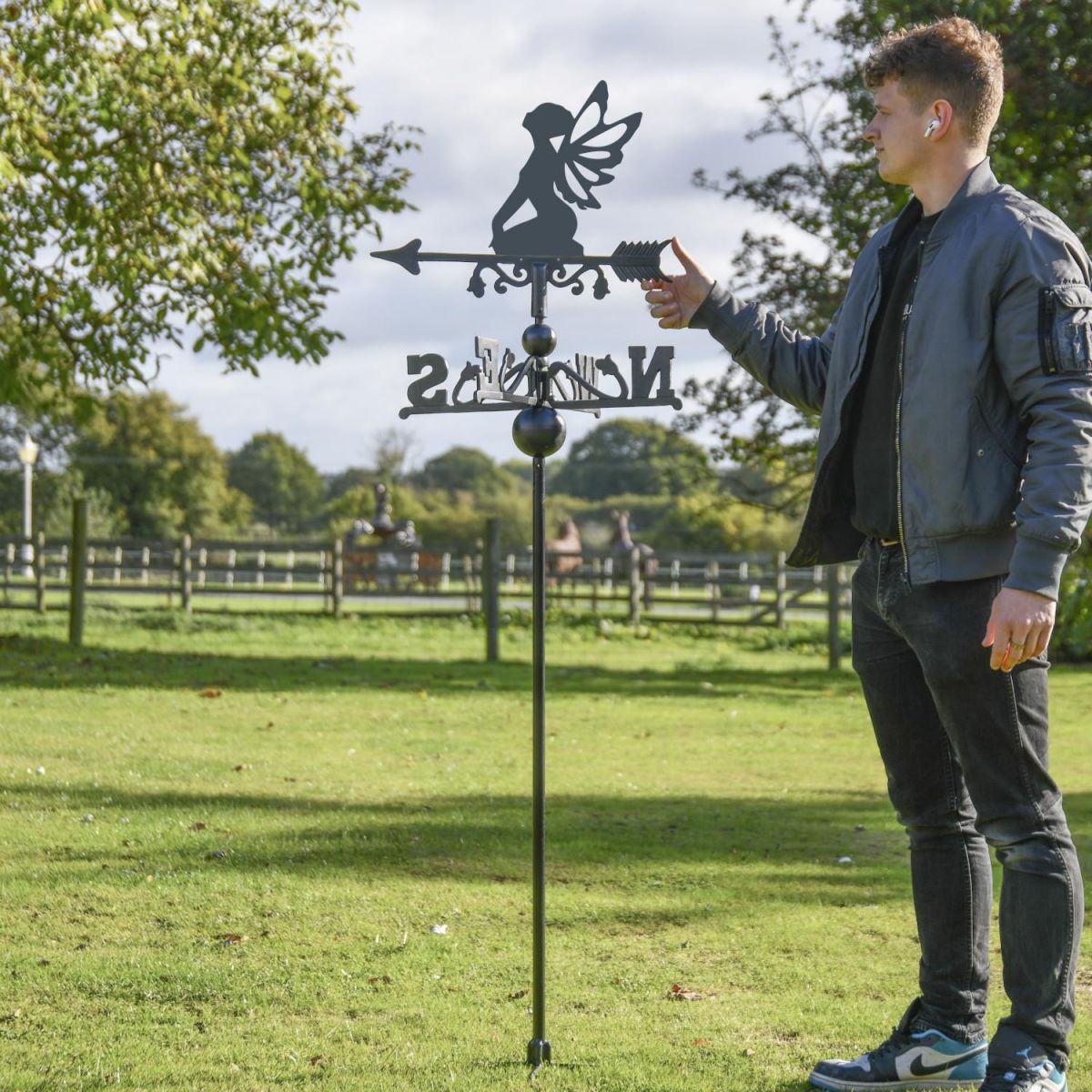 Sitting Fairy Free Standing Weathervane to Scale