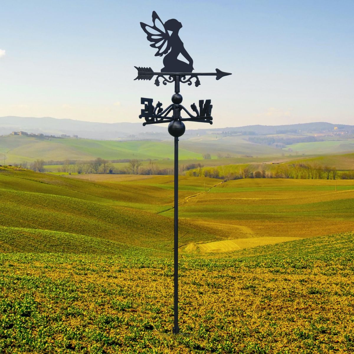 Free Standing Weathervane with Sitting Fairy Topper