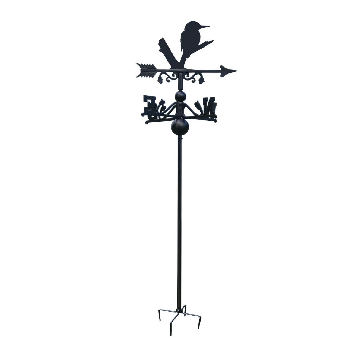 Kingfisher Free Standing Weathervane on White Background Kingfisher Free Standing Weathervane on White Background