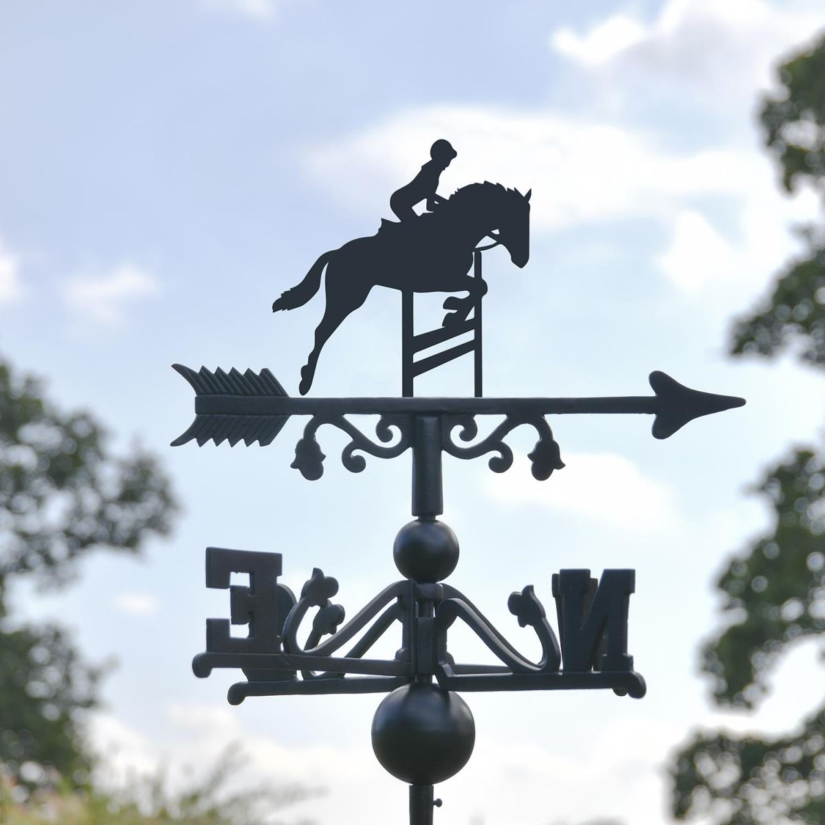 Show Jumping Horse Free Standing Weathervane Created From Iron