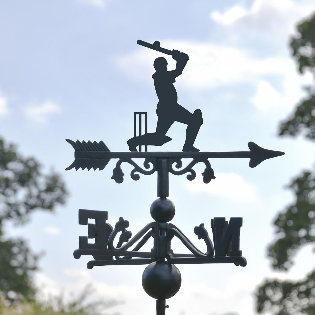 Cricket Player Free Standing Weathervane Created From Iron Cricket Player Free Standing Weathervane Created From Iron