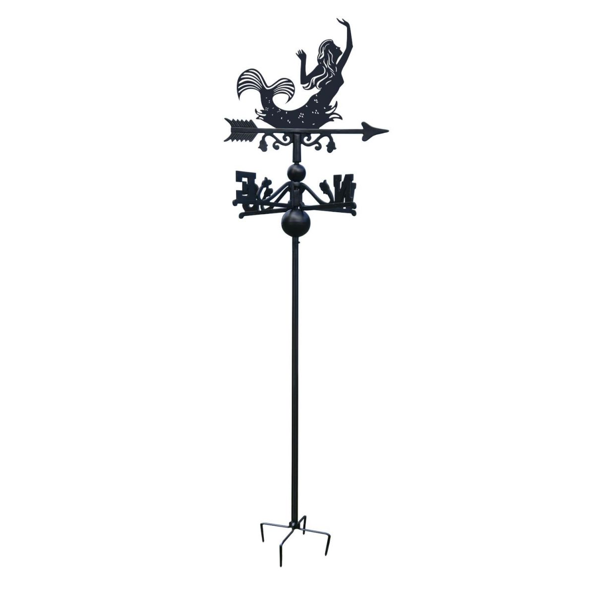 Mermaid Free Standing Weathervane on White Background