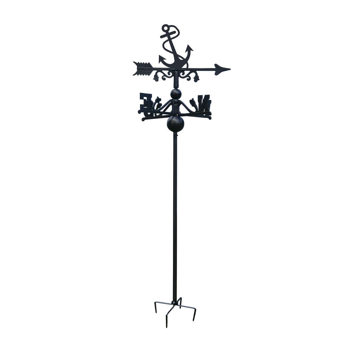 Anchor Free Standing Weathervane in Black Anchor Free Standing Weathervane in Black