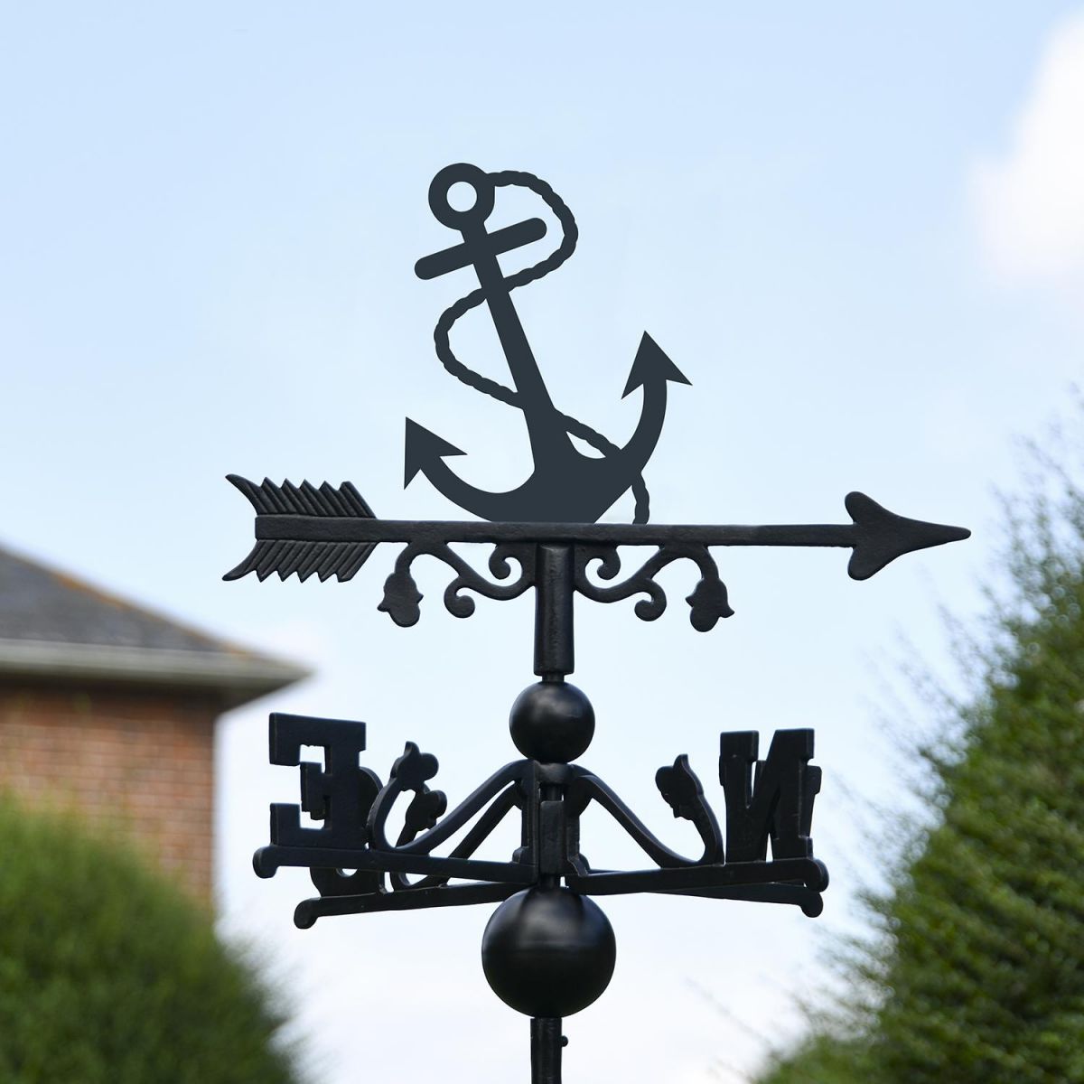 Anchor Free Standing Weathervane Created From Iron Anchor Free Standing Weathervane Created From Iron