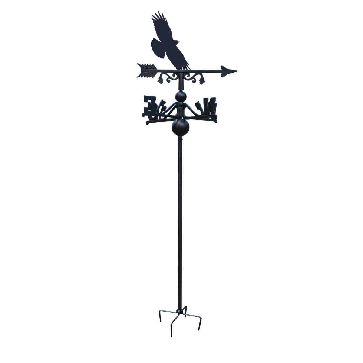 Cornish Chough Free Standing Weathervane on White Background Cornish Chough Free Standing Weathervane on White Background