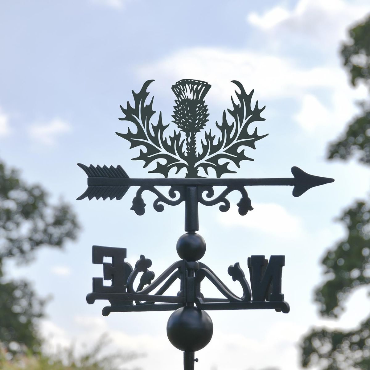 Scottish Thistle Free Standing Weathervane Created From Iron