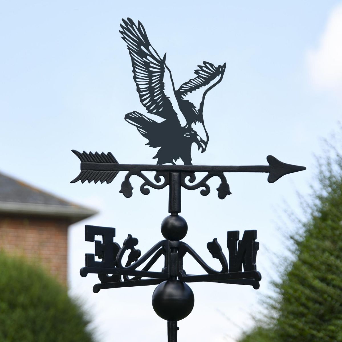Close-Up of Eagle Topper on Free Standing Weathervane to Scale