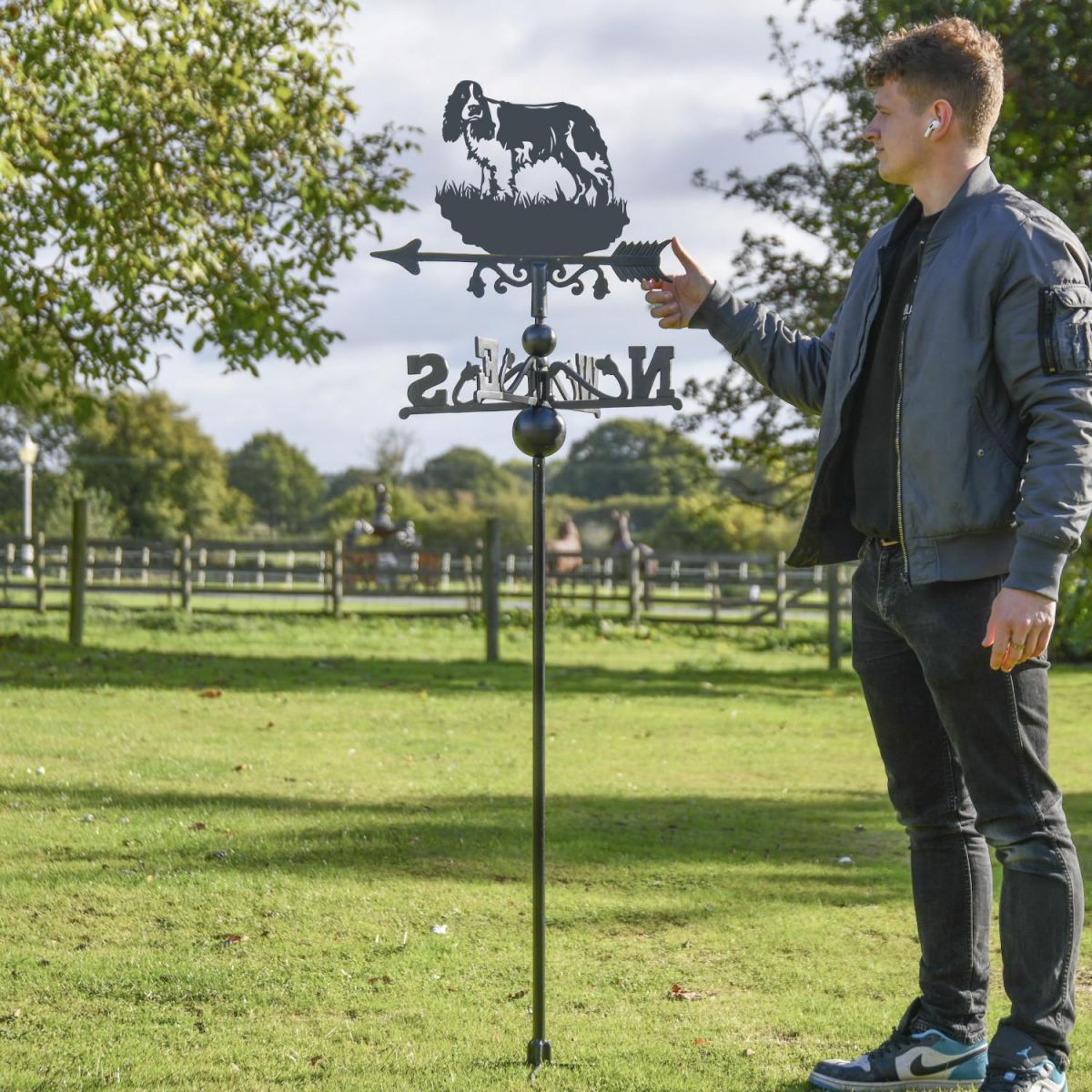 Springer Spaniel Free Standing Weathervane to Scale Springer Spaniel Free Standing Weathervane to Scale
