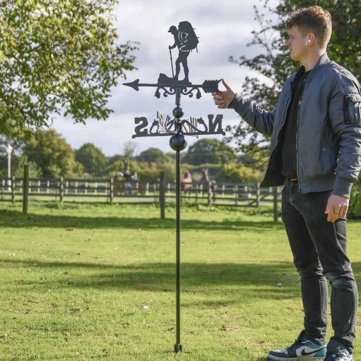 Backpacking Free Standing Weathervane to Scale